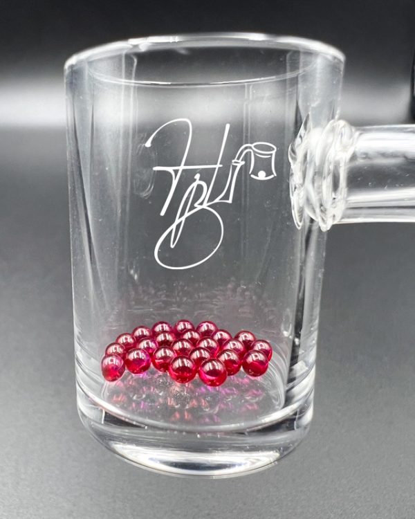 Glassball 3mm 2 pcs Red Ruby terp pearl beads for Quartz Banger
