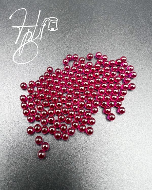 Glassball 3mm 2 pcs Red Ruby terp pearl beads for Quartz Banger